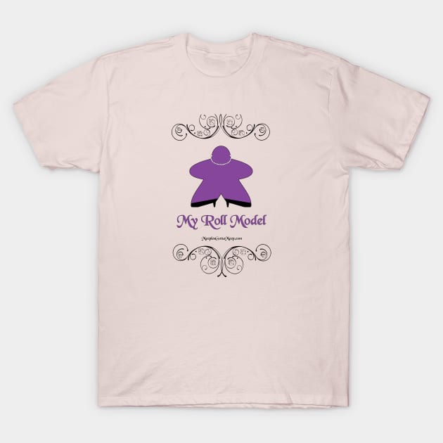 Roll Model, purple, light T-Shirt by MeeplesGottaMeep